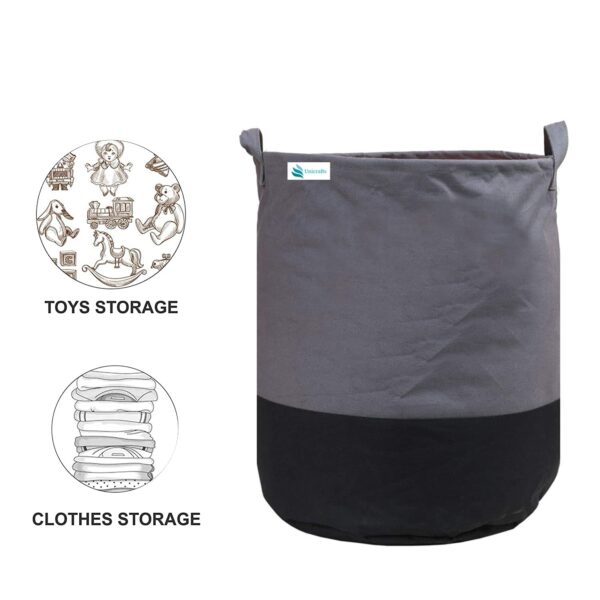 UNICRAFTS Non Woven Laundry Bag 45 L Durable And Collapsible Laundry Storage Bag With Handles Clothes&Toys Storage Foldable Laundry Bag For Dirty Clothes Combo Pack Of 3 Pc (Multicolor, Maroon&Grey) - Image 5