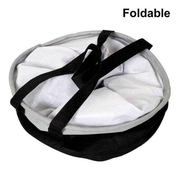 Unicrafts Laundry Bag 45 L Durable and Collapsible Laundry storage Bag with Side Handles Clothes & Toys Storage Foldable Laundry Basket for Dirty Clothes Pack of 1 Pc Grey-Black - Image 5