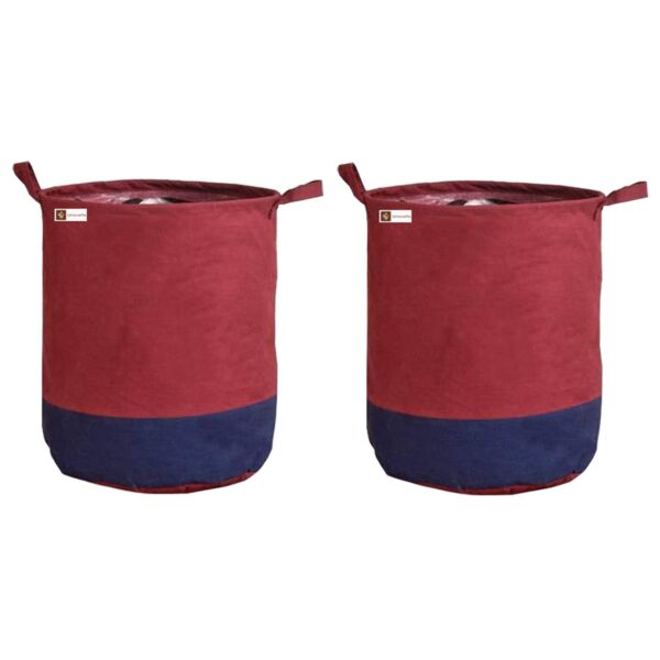 Unicrafts Laundry Bag 45 L Durable and Collapsible Laundry storage Bag with Handles Clothes & Toys Storage Foldable Laundry Bag for Dirty Clothes Combo Pack of 2 Pc Maroon-Blue