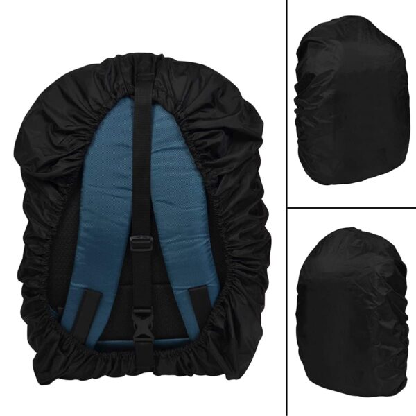 Unicrafts Nylon Bag Cover for School & Luggage Bags Waterproof with Pouch for Laptop Bag Waterproof, Dust Proof Laptop Bag Cover, Luggage Bag Cover, School Bag Cover, Trekking Bag Cover Black - Image 4